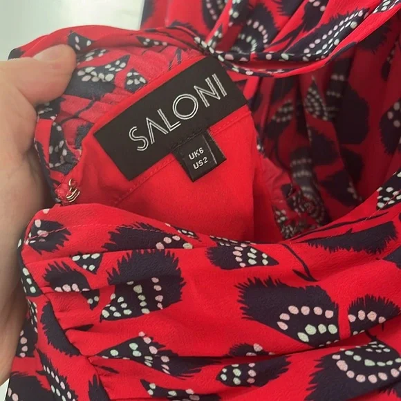 Saloni Midi Dress Size 2 - Picture 5 of 5